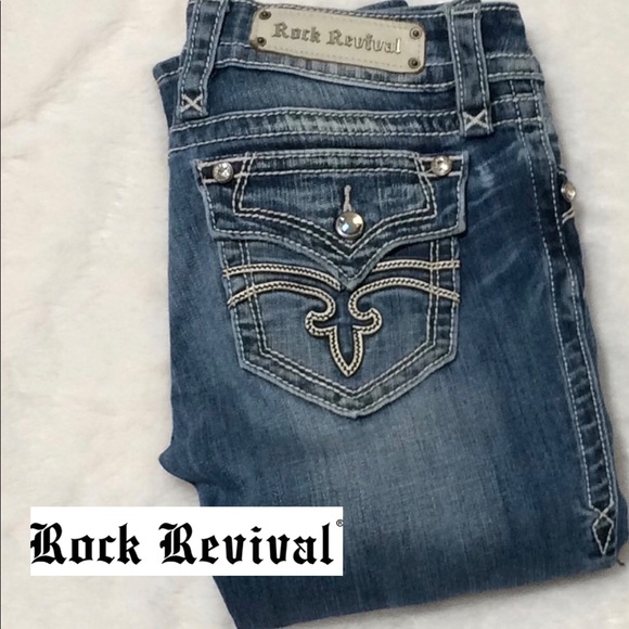 Rock Revival Denim - Rock Revival Distressed Celine Capri Size 28
